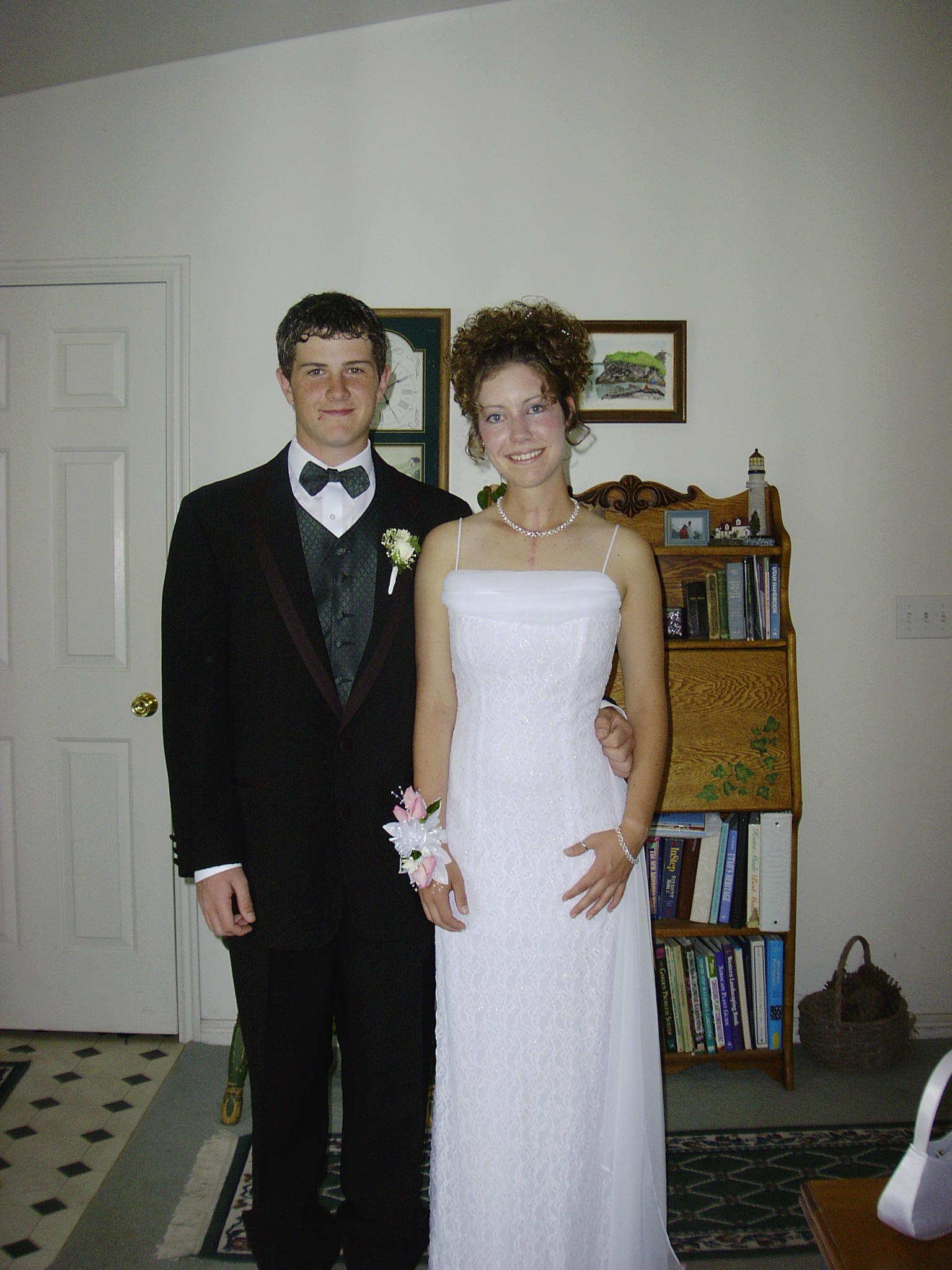Kasey Cummings (then her 
boyfriend) and Jessica, 
as they head off to her
Junior Prom, April 2002.